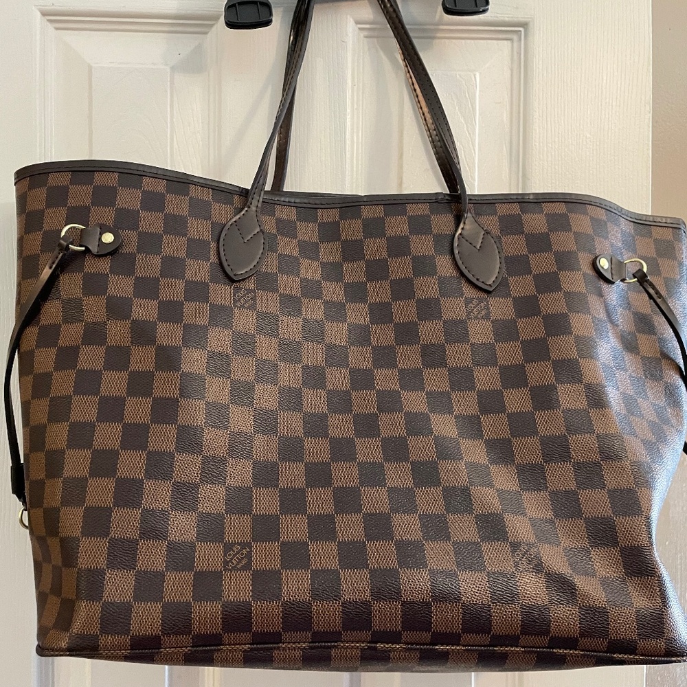 Designer checkered shoulder bag